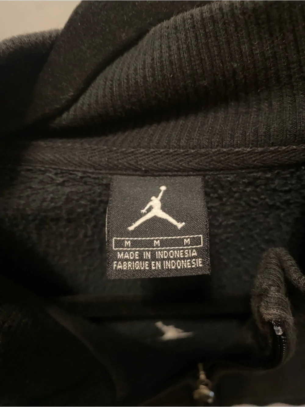 Jordan Black Track Jacket with White Chest Stripe
